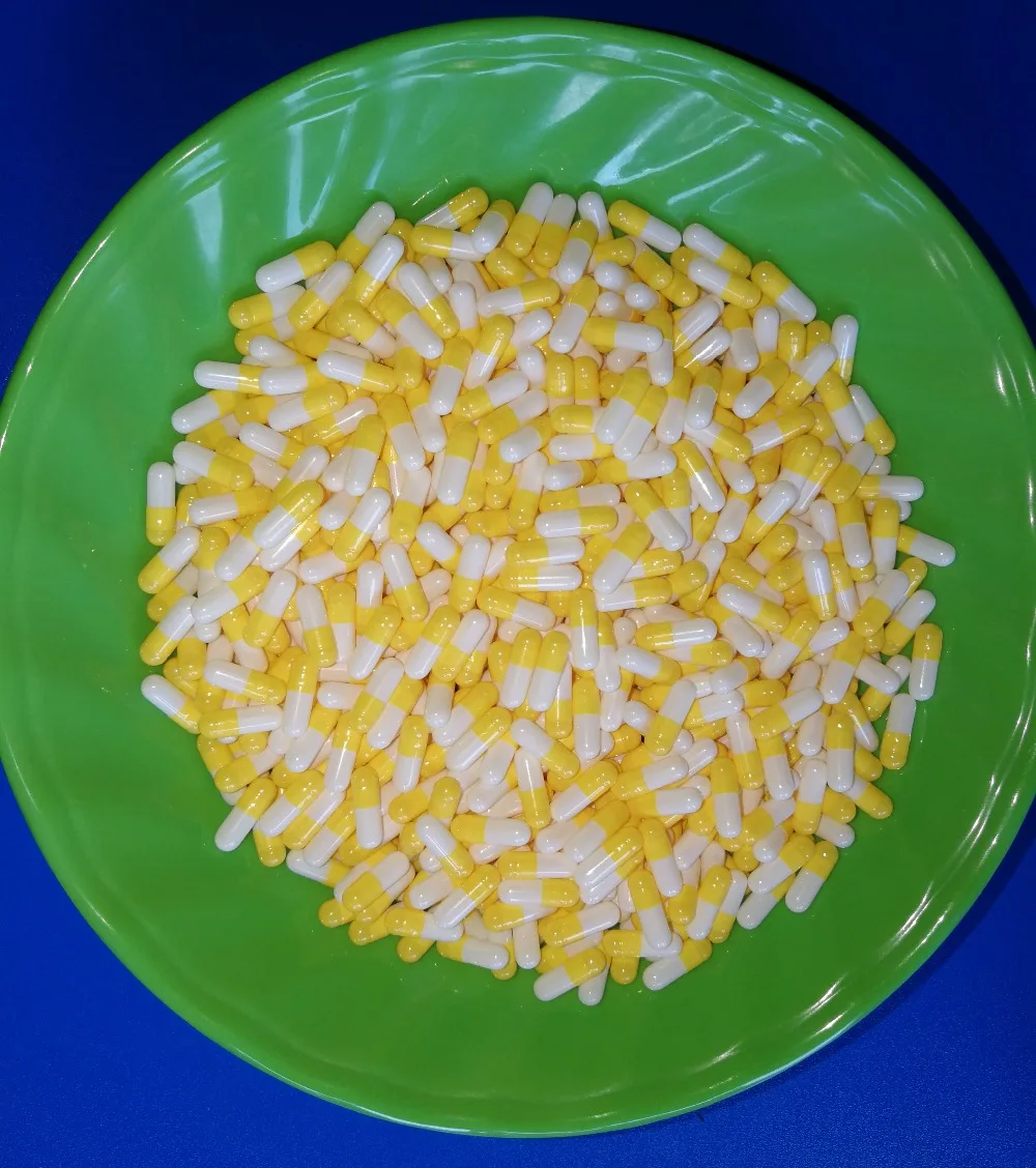 4# 1,000pcs! Yellow-White Colored Gelatin Empty Capsules SIZE 4(joined or seperated capsules available!)
4# 1,000pcs! Yellow-White Colored Gelatin Empty Capsules SIZE 4(joined or seperated capsules available!)