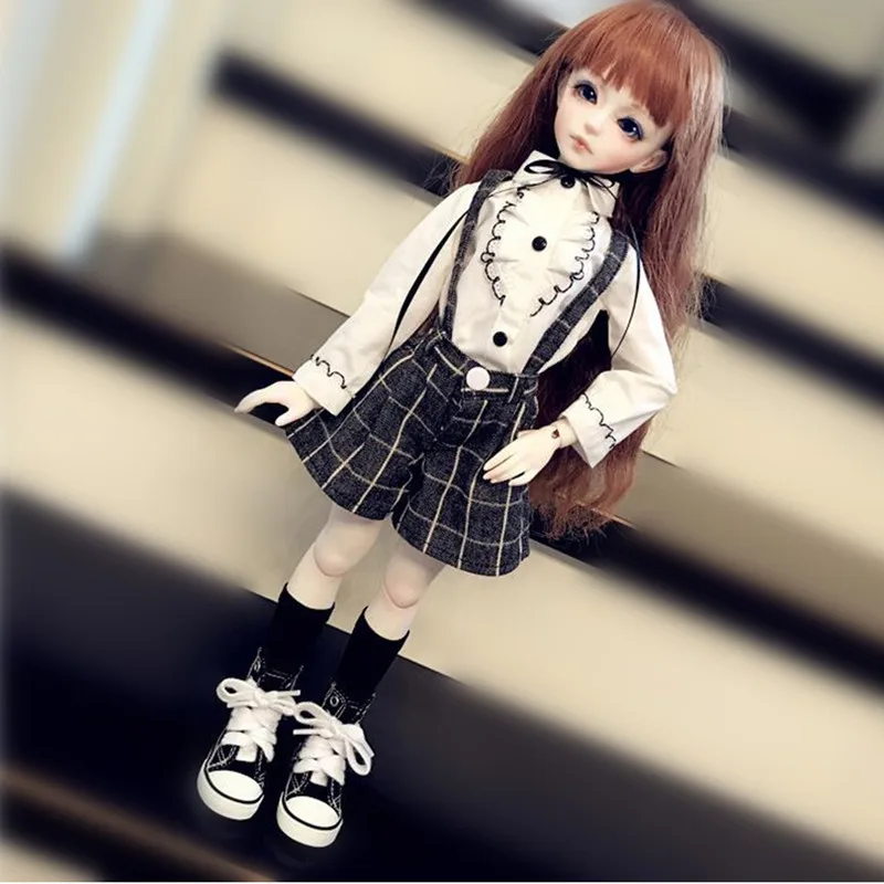 Одежда для куклы BJD, одежда включает белую футболку и брюки в клетку с ремешком, Одежда для куклы 1/3 1/4 1/6 BJD DD MSD аксессуары для кукол
Одежда для куклы BJD, одежда включает белую футболку и брюки в клетку с ремешком, Одежда для куклы 1/3 1/4 1/6 BJD DD MSD аксессуары для кукол