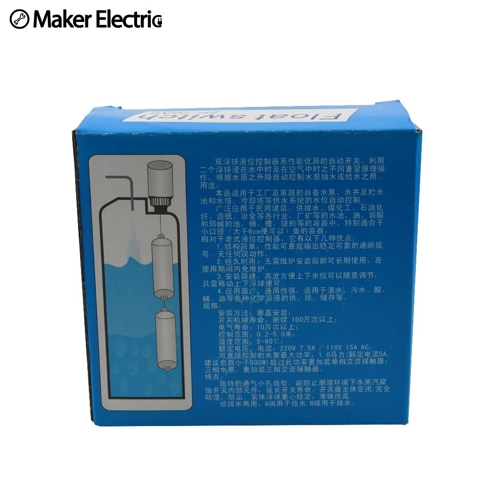 Multipoint float switch MK-CFS17 Float Switch Liquid level controller automatic control water pump or water supply
Multipoint float switch MK-CFS17 Float Switch Liquid level controller automatic control water pump or water supply