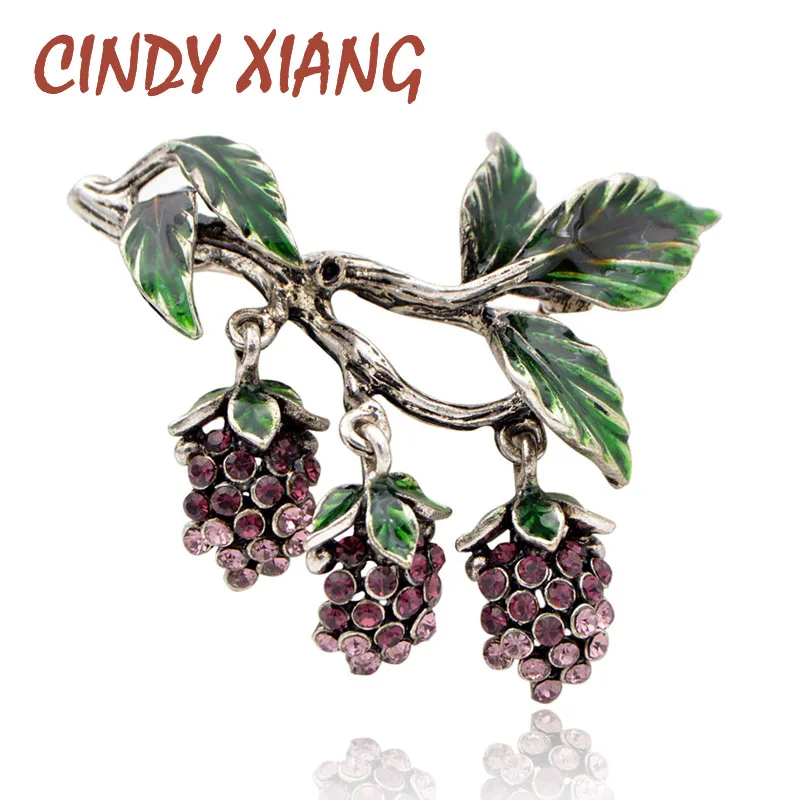 CINDY XIANG Luxury Rhinestone Grapes Brooches for Women Fashion Fruit Pins Enamel Vintage Design Jewelry Coat Accessories Gift
CINDY XIANG Luxury Rhinestone Grapes Brooches for Women Fashion Fruit Pins Enamel Vintage Design Jewelry Coat Accessories Gift