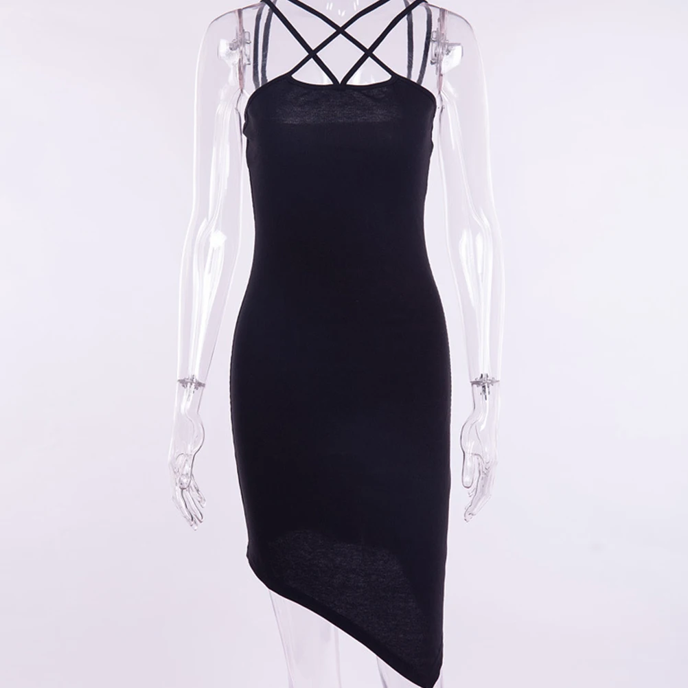 Черный пастельный готический мини-платья женские летние сексуальные с