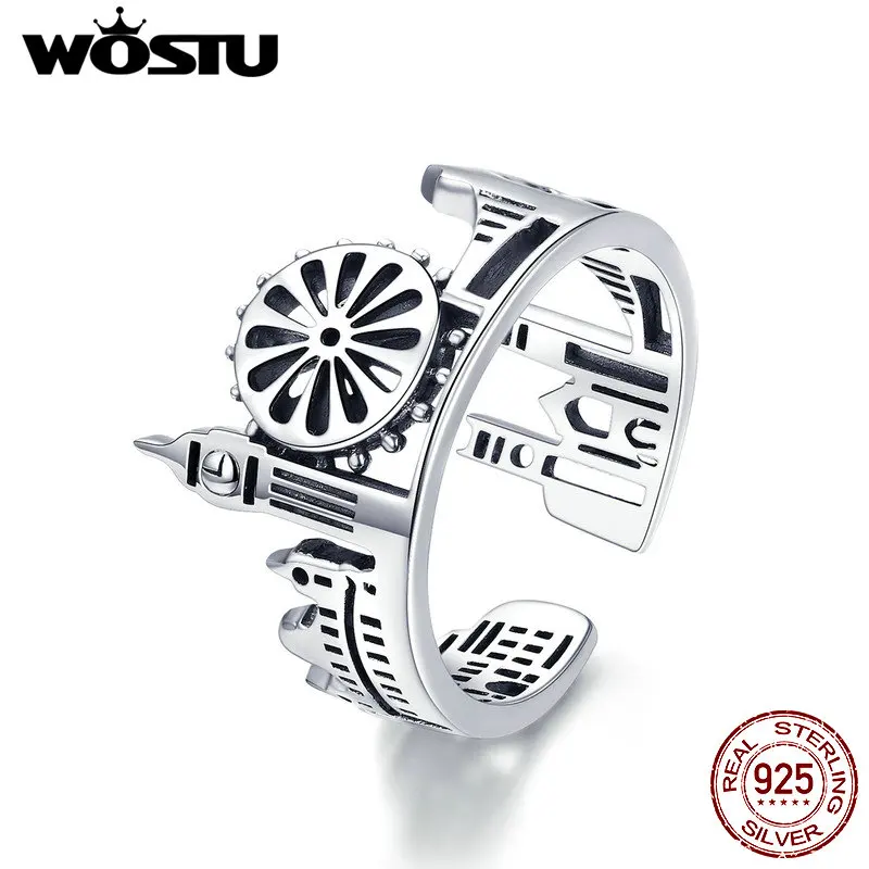 WOSTU Top Sale 925 Sterling Silver London City Rings For Women Romantic Vintage Ring Fashion Punk Party Jewelry Best Gift CQR474
WOSTU Top Sale 925 Sterling Silver London City Rings For Women Romantic Vintage Ring Fashion Punk Party Jewelry Best Gift CQR474