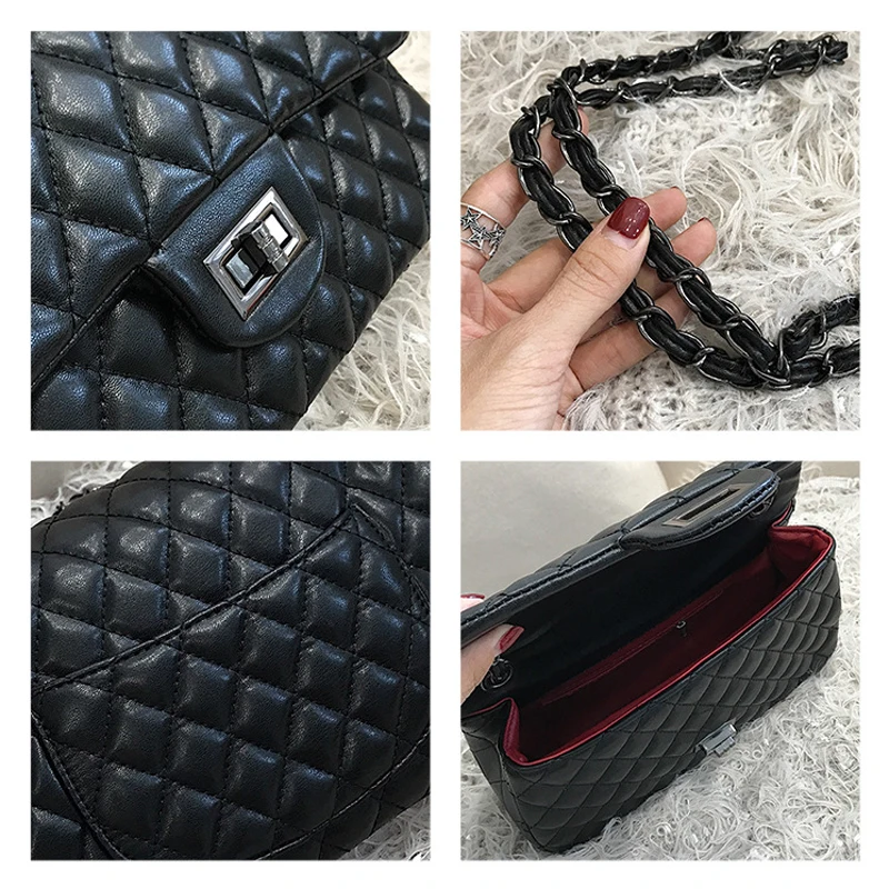 PU Leather Women Plaid Shoulder Bag Chain Messenger Bag Big Famous Brand Designer Classic Fashion Female Handbag Cross Body 46
PU Leather Women Plaid Shoulder Bag Chain Messenger Bag Big Famous Brand Designer Classic Fashion Female Handbag Cross Body 46