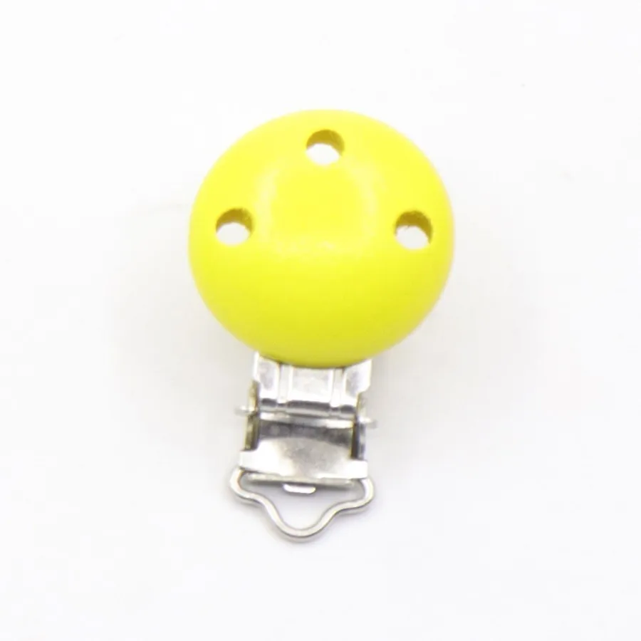 KWD 5pcs yellow Wooden Teether Dummy Clip (2.9*4.6 Cm) Diy Pacifier Holder Baby Nursing Accessories Can Chew Clips | Мать и ребенок