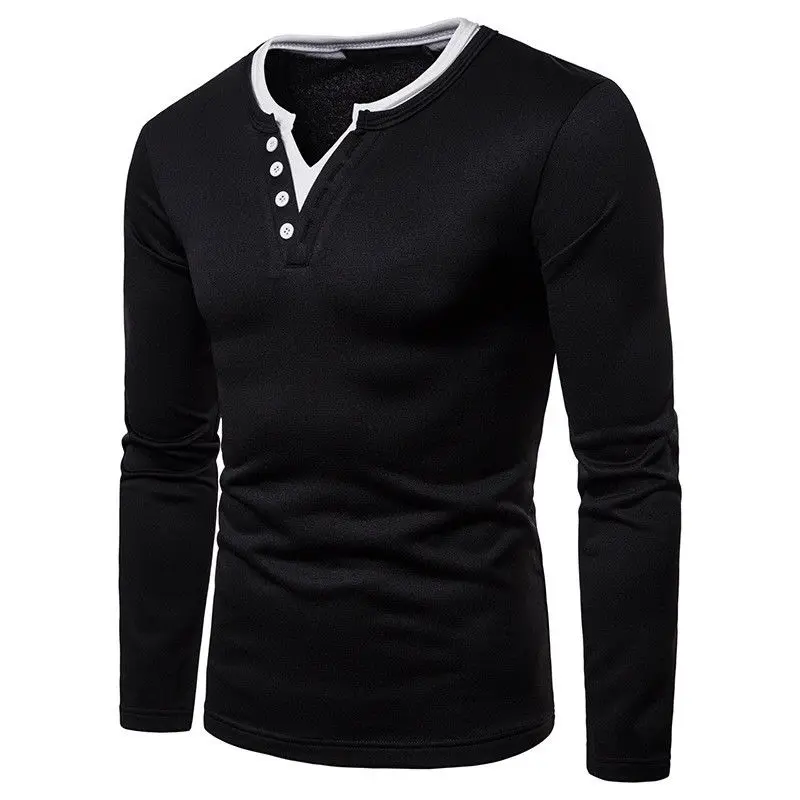 2018 New Style Fashion Men's Long Sleeve Classic Slim Fit V Neck Tops Button V Neck Patchwork T-shirts
2018 New Style Fashion Men's Long Sleeve Classic Slim Fit V Neck Tops Button V Neck Patchwork T-shirts
