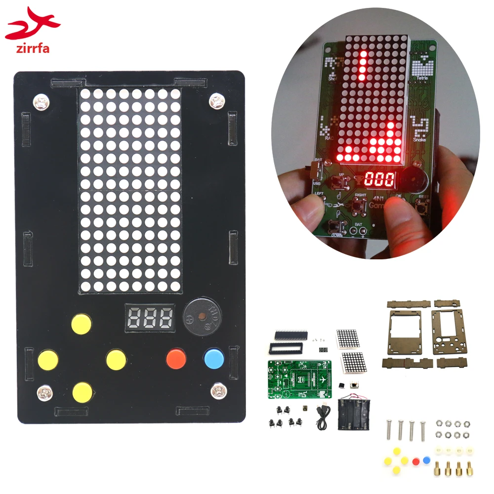Advantage Wholesale Electronic DIY Kit 8x16 Dot matrix game machine for Tetris/Snake/Shot/Racing Diy Kit Electronic
Advantage Wholesale Electronic DIY Kit 8x16 Dot matrix game machine for Tetris/Snake/Shot/Racing Diy Kit Electronic