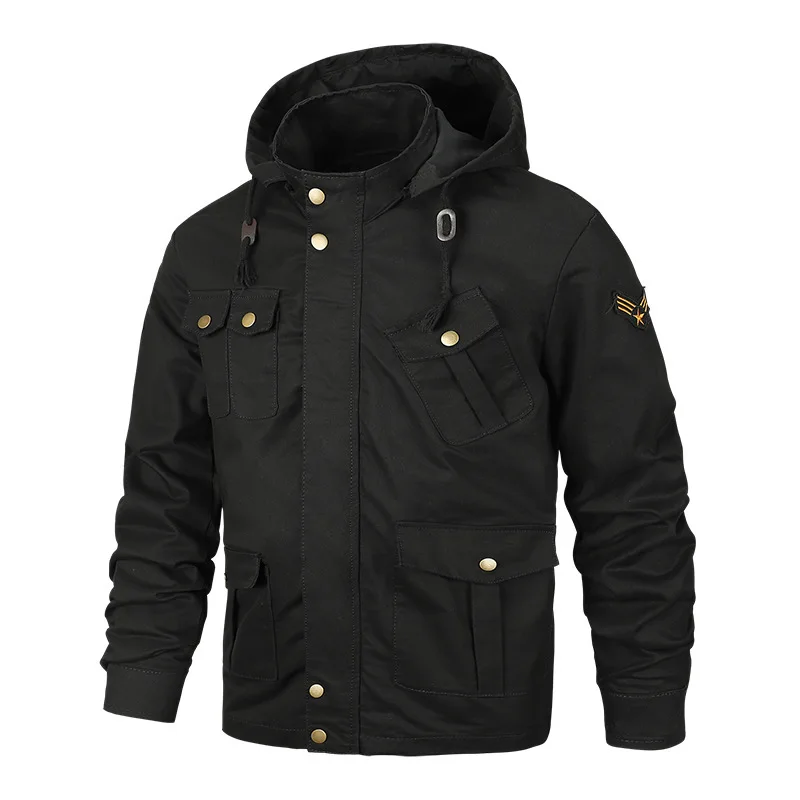 6XL Mens Hooded Windproof Military Jacket Male Outdoor Sport Climbing Hiking Army Training Thick Warm Multi-pocket Tactical Coat
6XL Mens Hooded Windproof Military Jacket Male Outdoor Sport Climbing Hiking Army Training Thick Warm Multi-pocket Tactical Coat