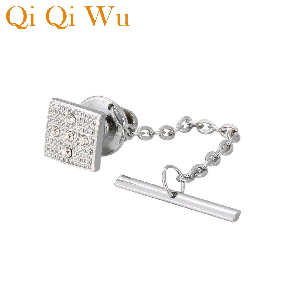 New Arrive Square Tie Tack with Chain Clutch Crystal Tie Pins Men's Jewelry Gift Shirt Accessory Silver Guard Pin Backs Locking
New Arrive Square Tie Tack with Chain Clutch Crystal Tie Pins Men's Jewelry Gift Shirt Accessory Silver Guard Pin Backs Locking