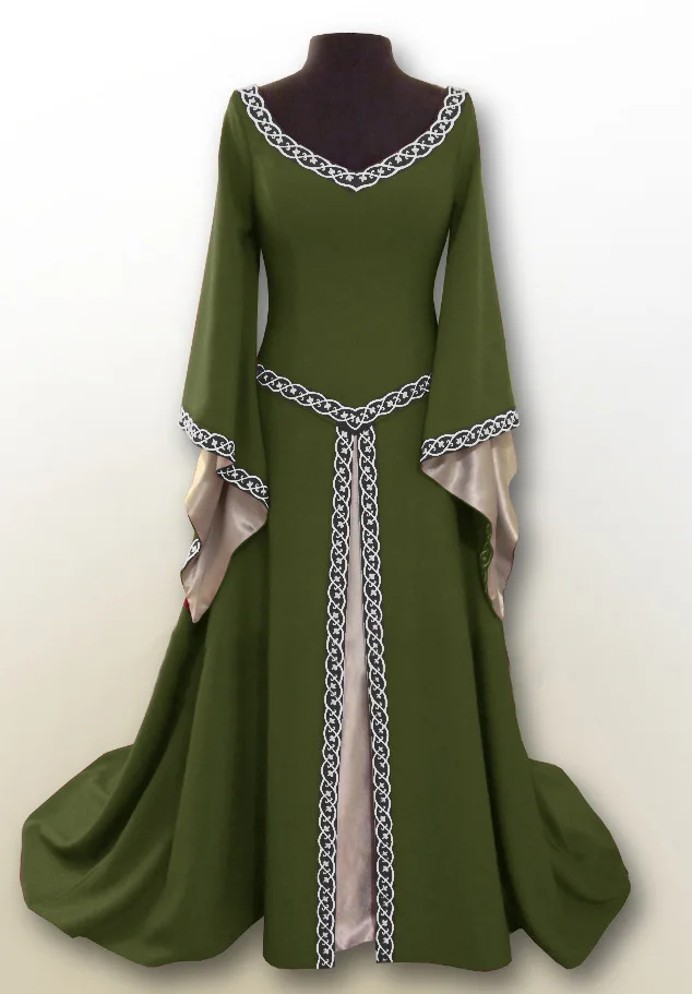 Маскарадное платье принцессы средневекового дворца для взрослых винтажное