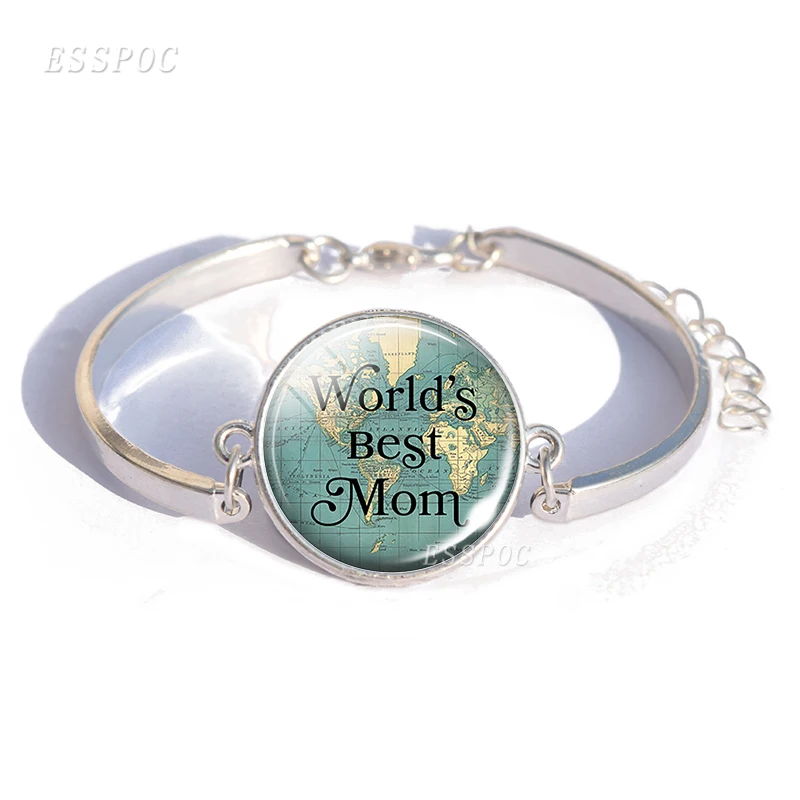 World's Best Mom Chain Bracelet Handmade Glass Cabochon Bracelet Bangle Mother Days Gifts Mother Daughter Present
World's Best Mom Chain Bracelet Handmade Glass Cabochon Bracelet Bangle Mother Days Gifts Mother Daughter Present