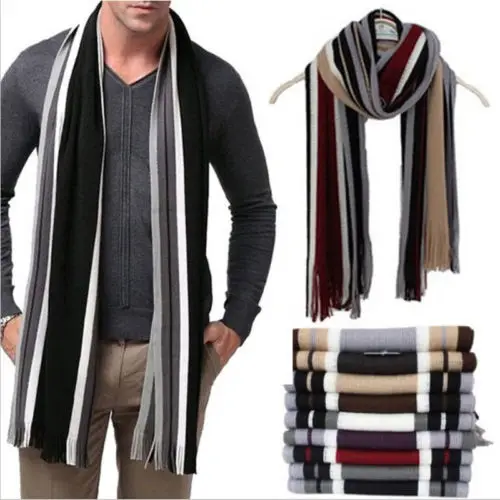 Classic Men Scarves Winter Warm Cashmere Feel Long Scarf Faux Wool Soft Wrap Shawl Striped Male Wraps Fashion New Hot Sale 2019
Classic Men Scarves Winter Warm Cashmere Feel Long Scarf Faux Wool Soft Wrap Shawl Striped Male Wraps Fashion New Hot Sale 2019