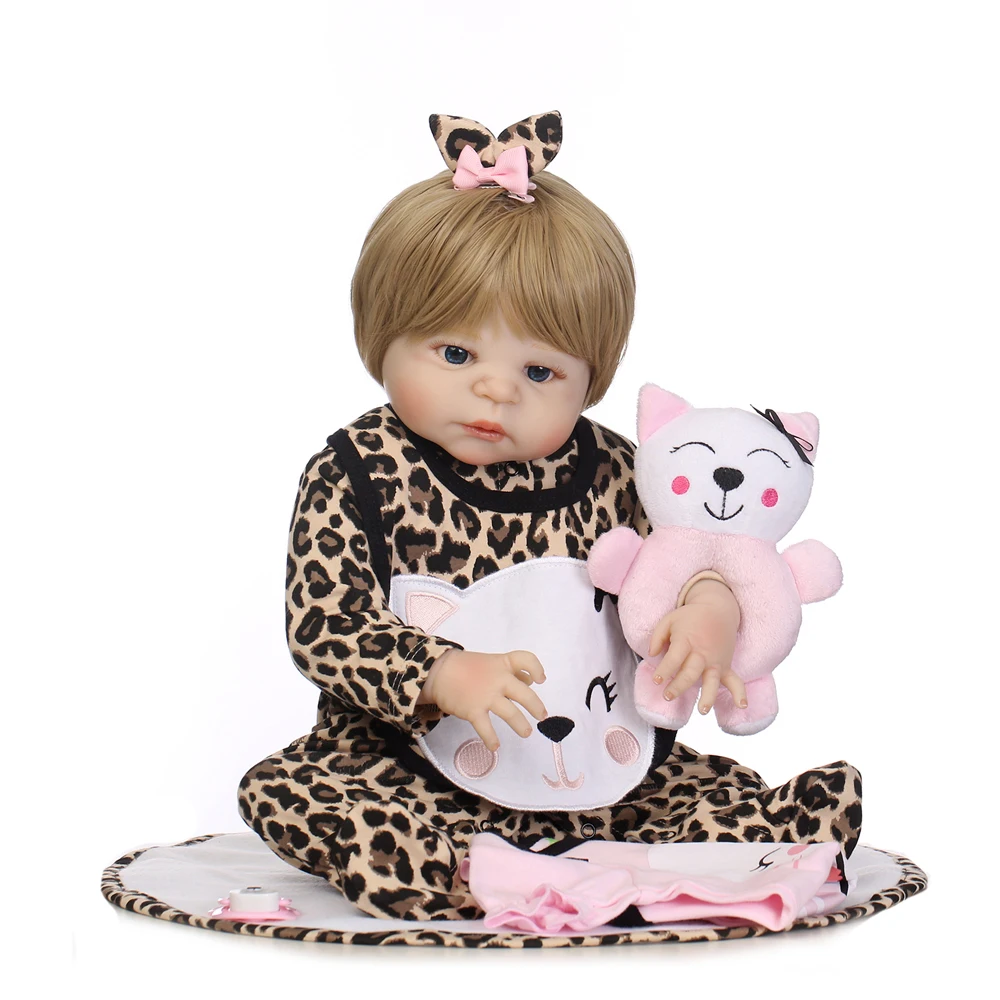 22 inch Reborn Baby Girl Doll Soft Full Silicone Vinyl Body Lifelike Toddler Doll Play House Bath Toy Gift
22 inch Reborn Baby Girl Doll Soft Full Silicone Vinyl Body Lifelike Toddler Doll Play House Bath Toy Gift