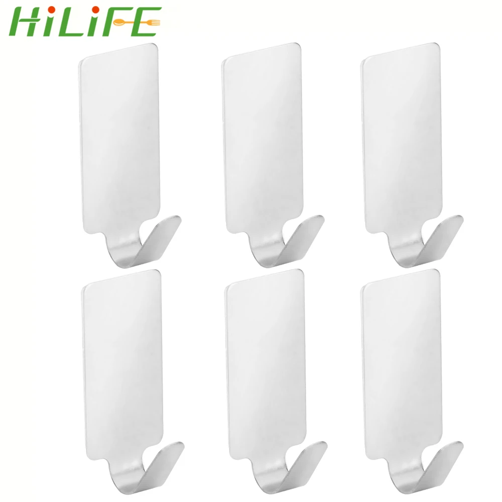 HILIFE 6Pcs/set Stainless Steel Hook Keys Holder Gadgets Door Hooks Convenient Self Adhesive Home Storage
HILIFE 6Pcs/set Stainless Steel Hook Keys Holder Gadgets Door Hooks Convenient Self Adhesive Home Storage