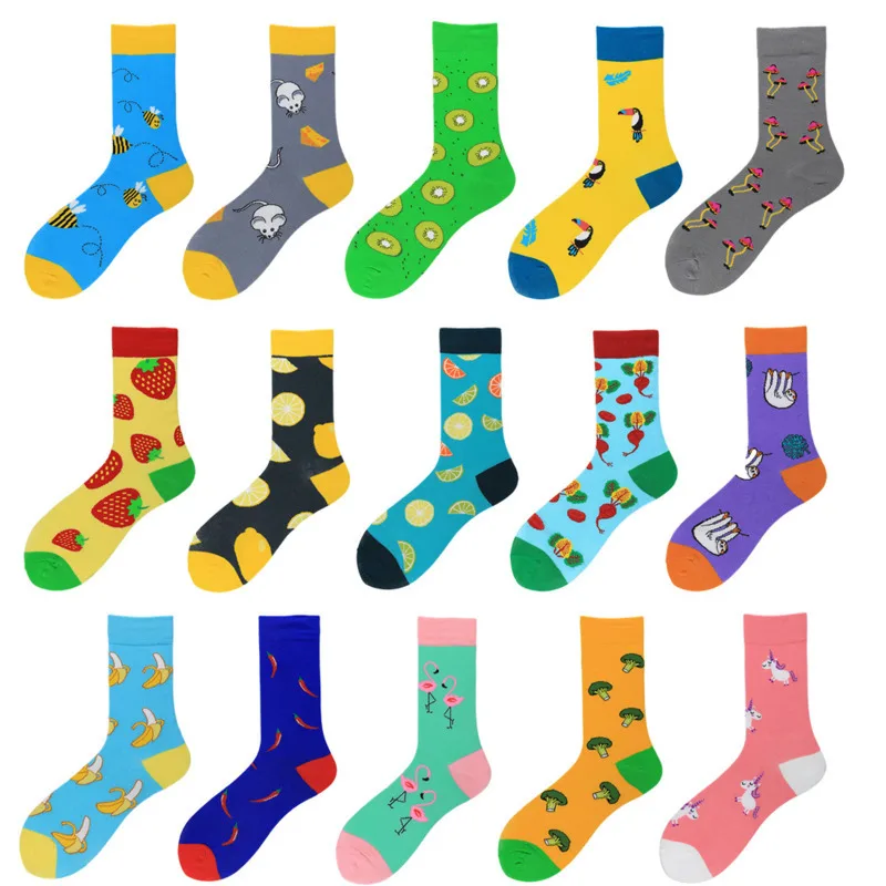 PEONFLY Men Socks Cartoon Bee Woodpecker Colorful Sokken Funny Happy Hip Hop Cheese Lemon Harajuku Male Casual Cotton Socks
PEONFLY Men Socks Cartoon Bee Woodpecker Colorful Sokken Funny Happy Hip Hop Cheese Lemon Harajuku Male Casual Cotton Socks