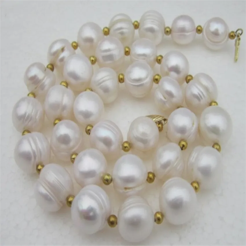 10-11MM White Baroque Pearl Necklace 18 inches Fashion Charm Jewelry Handmade Party Mesmerizing Wedding Gift Women Chic
10-11MM White Baroque Pearl Necklace 18 inches Fashion Charm Jewelry Handmade Party Mesmerizing Wedding Gift Women Chic