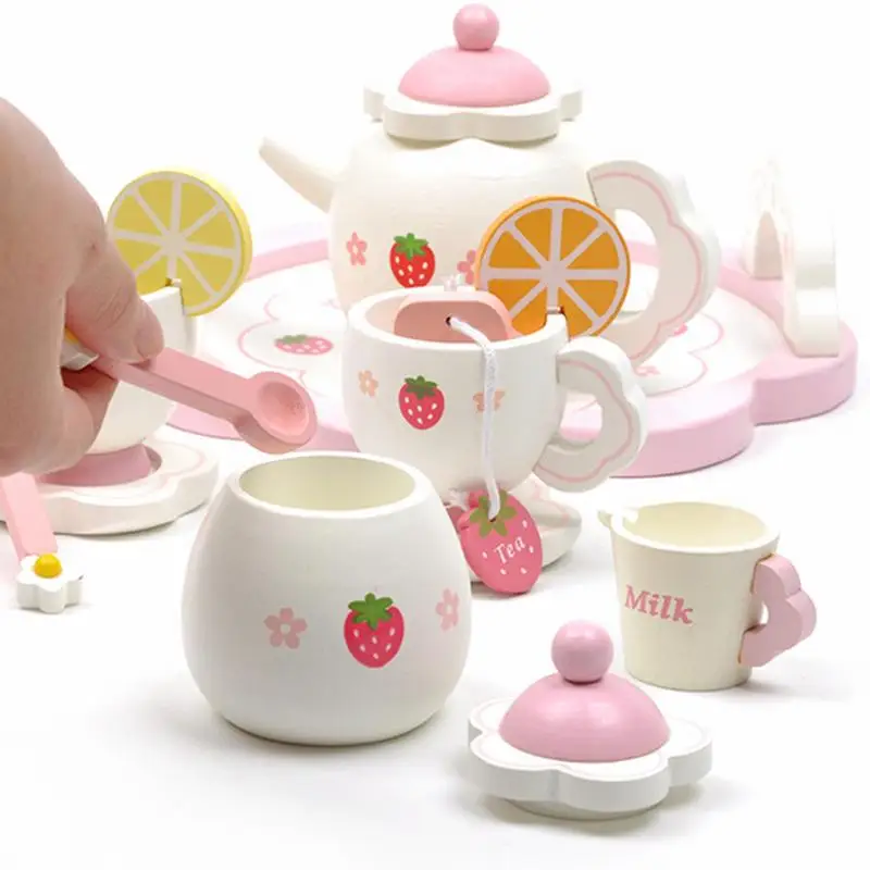 Wooden Strawberry Afternoon Tea Children's House Tea Set Playhouse Pink Sweet Strawberry Pretend Play Parent-child Games
Wooden Strawberry Afternoon Tea Children's House Tea Set Playhouse Pink Sweet Strawberry Pretend Play Parent-child Games