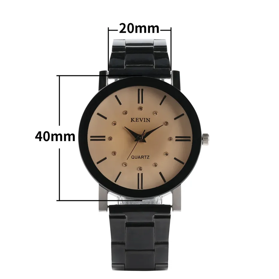KEVIN Rhinestone Casual Quart Watch Men Black Metal Strap Fashion Simple Creative Men's Watches Man Clock Hour Classic Gifts
KEVIN Rhinestone Casual Quart Watch Men Black Metal Strap Fashion Simple Creative Men's Watches Man Clock Hour Classic Gifts