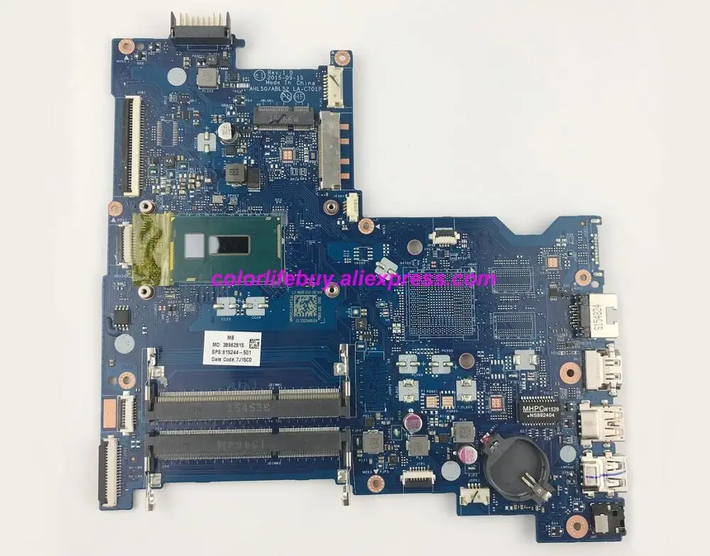 Genuine 815244-501 815244-001 815244-601 UMA w i5-5200U CPU LA-C701P Motherboard for HP 15-AC Series 15T-AC000 NoteBook PC
Genuine 815244-501 815244-001 815244-601 UMA w i5-5200U CPU LA-C701P Motherboard for HP 15-AC Series 15T-AC000 NoteBook PC