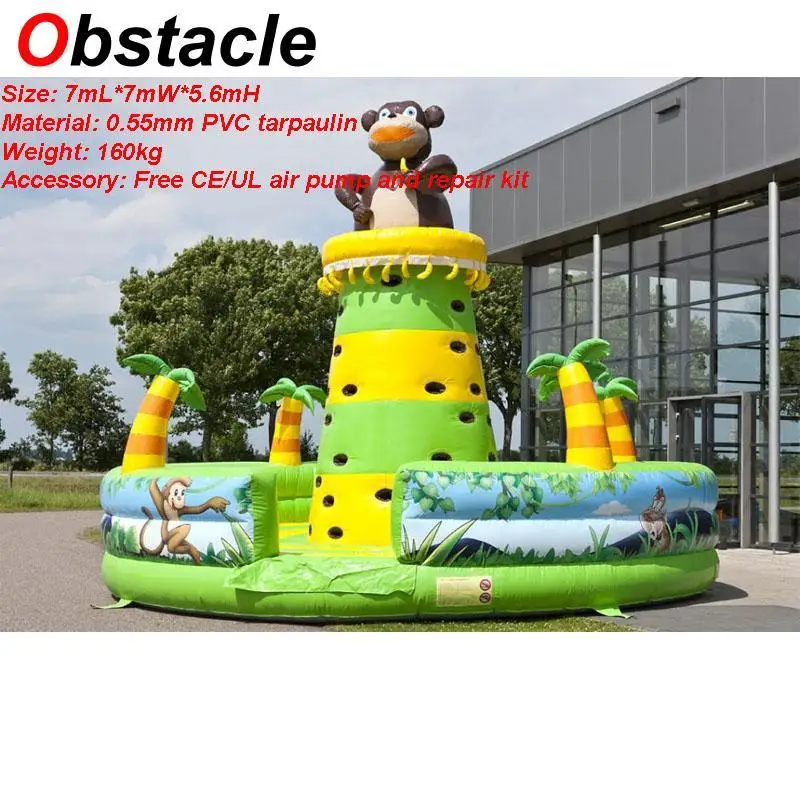 7mL*7mW*5.6mW inflatable climbing sport monkey jungle inflatable rock climbing wall snatch bananas interactive games for kids
7mL*7mW*5.6mW inflatable climbing sport monkey jungle inflatable rock climbing wall snatch bananas interactive games for kids