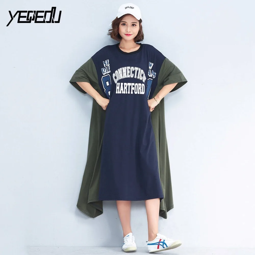 2020 Summer Print Letter T Shirt Dress Women Short Sleeve Oversize Long Dresses Plus Size Loose Cotton O-neck Harajuku
2020 Summer Print Letter T Shirt Dress Women Short Sleeve Oversize Long Dresses Plus Size Loose Cotton O-neck Harajuku