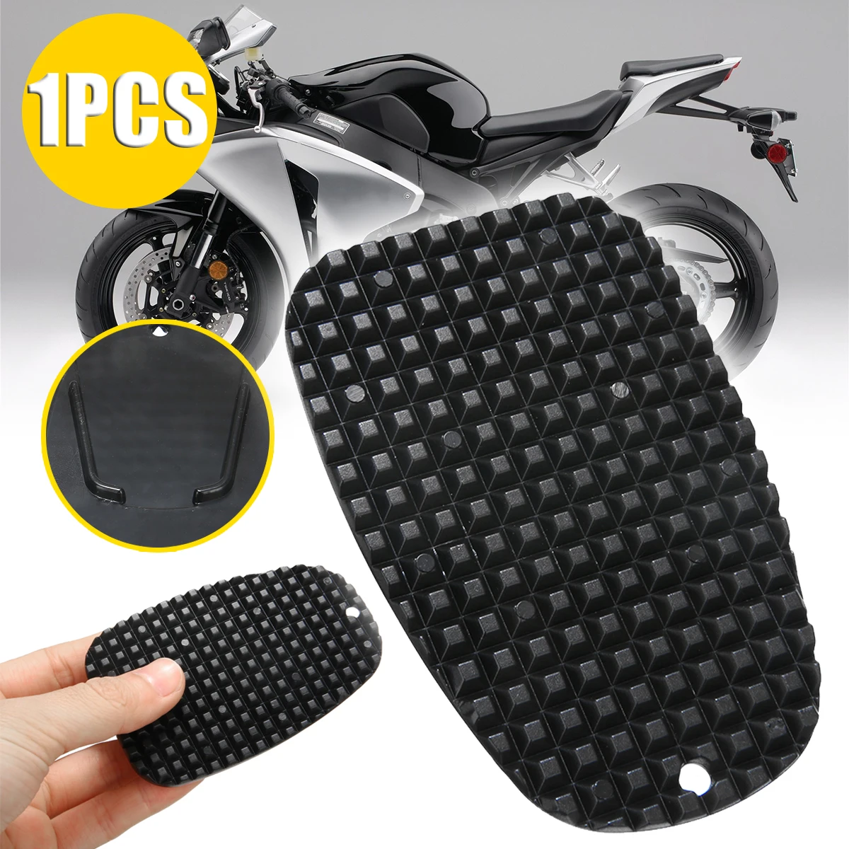 Mayitr 1pc 3/8" Black Universal Motorcycle Stands Plastic Kickstand Side Stand Plate Pad Base
Mayitr 1pc 3/8" Black Universal Motorcycle Stands Plastic Kickstand Side Stand Plate Pad Base