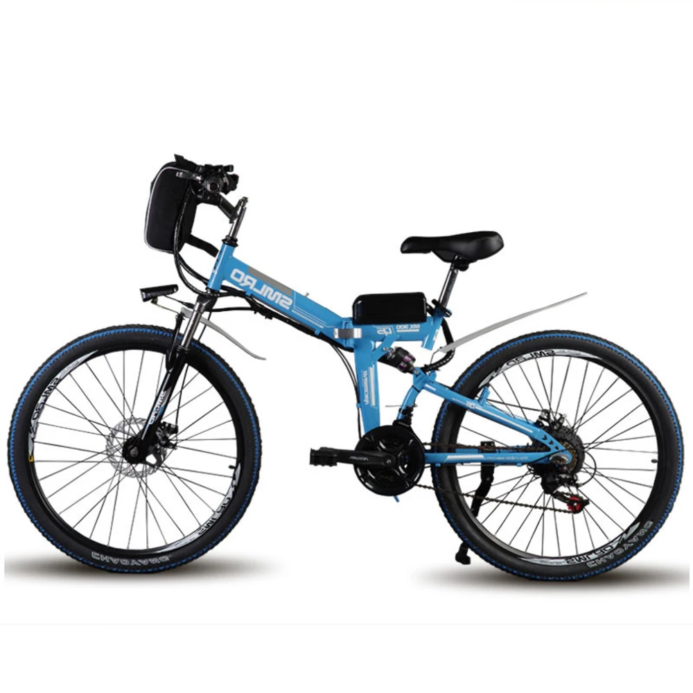 Дюймовый горный велосипед 60 км Maxspeed 35 км/ч Электрический складной ходьба 500 Вт