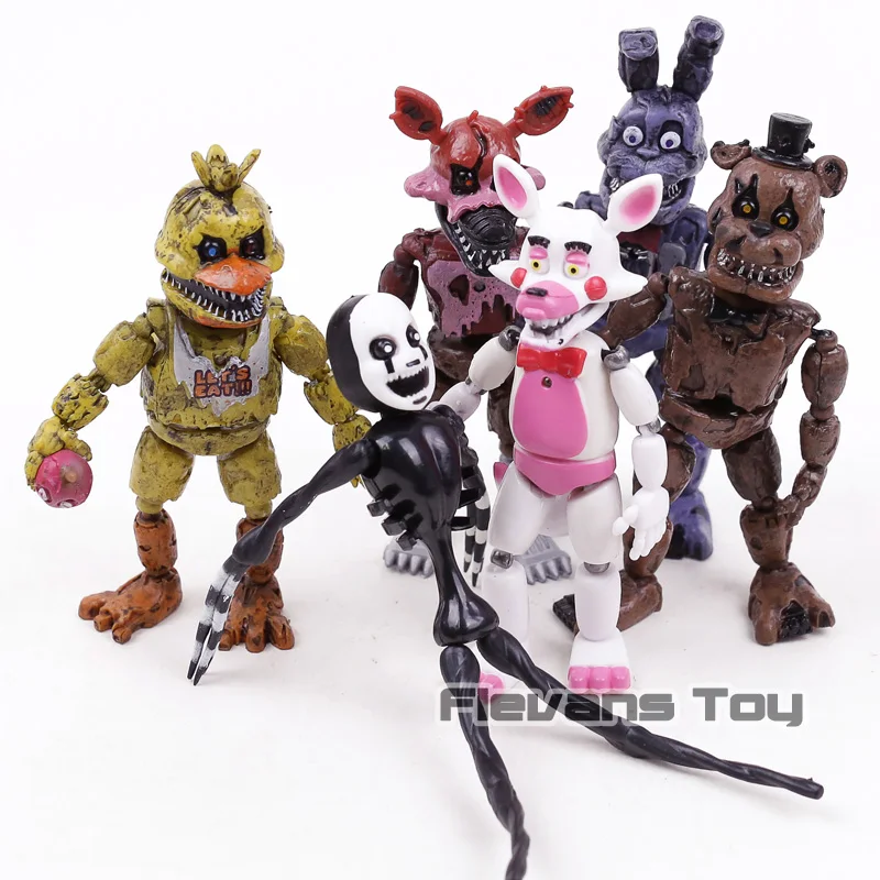 FNAF Five Nights at Freddy's Freddy Bonnie Foxy Freddy Fazbear Bear PVC Action Figures Toys 6pcs/set
FNAF Five Nights at Freddy's Freddy Bonnie Foxy Freddy Fazbear Bear PVC Action Figures Toys 6pcs/set