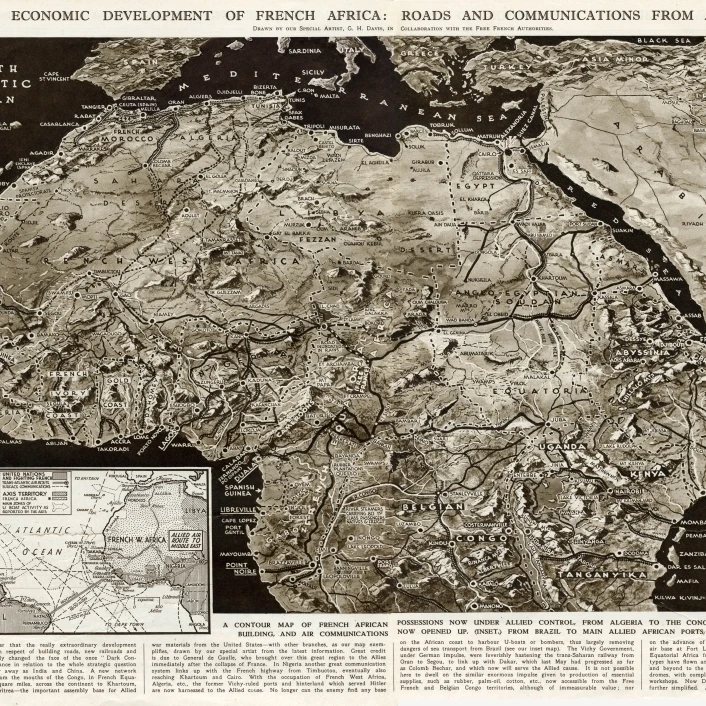 Development Of French Africa By G. H. Davis Poster Print Illustrated London News Ltdmary Evans (24 X 18) | Дом и сад