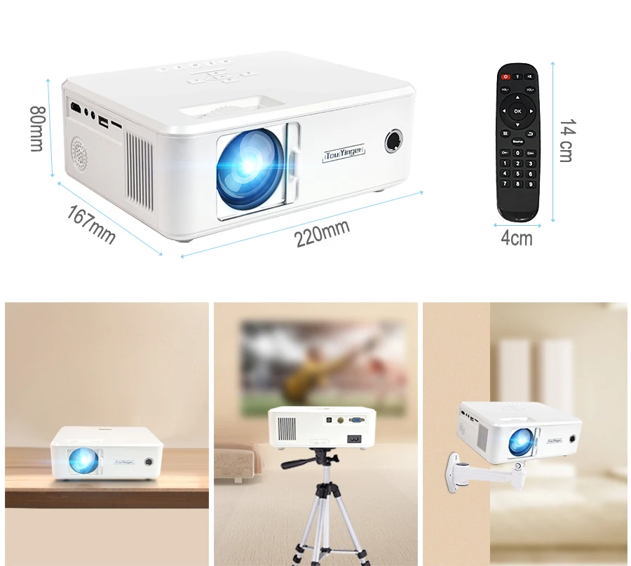 Touyinger X20 Best Brand projector full hd 1080P video Mini LED 480P home theater cinema USB LCD TV 3D movie projector
Touyinger X20 Best Brand projector full hd 1080P video Mini LED 480P home theater cinema USB LCD TV 3D movie projector