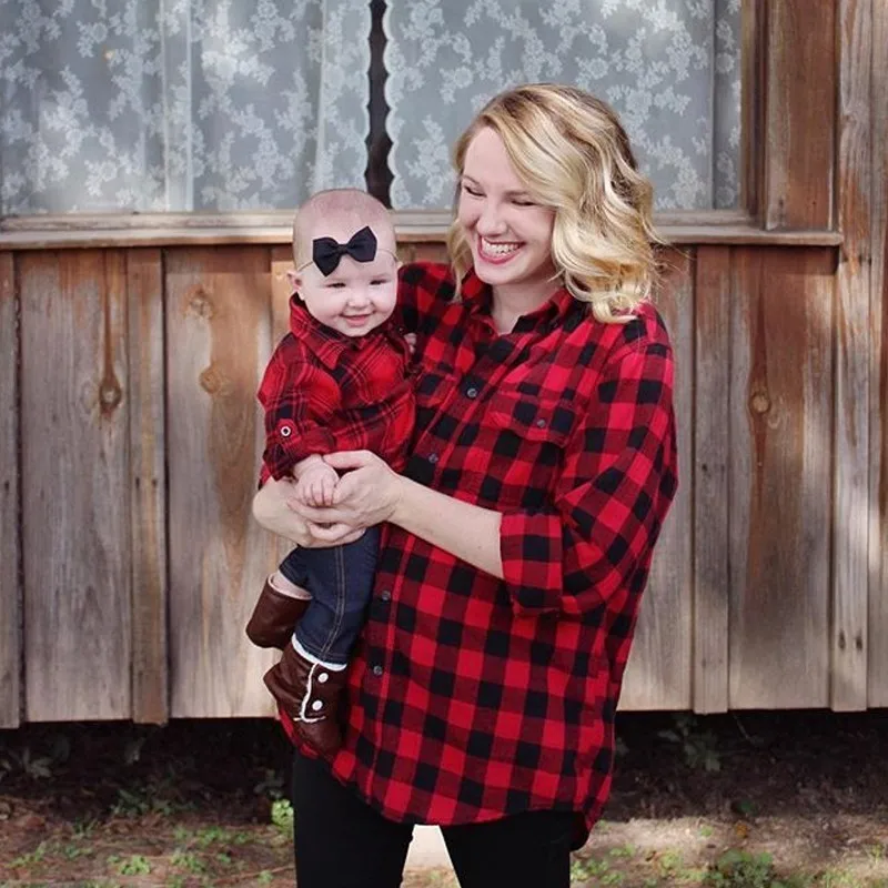 Mommy And Me Plaid Blouse Outwear Family Matching Clothes Cotton Children Jackets Baby Girls T-shirt Outfits Fashion Family Look
Mommy And Me Plaid Blouse Outwear Family Matching Clothes Cotton Children Jackets Baby Girls T-shirt Outfits Fashion Family Look