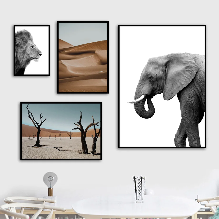Modern desert elephant lion animal decoration wall art painting Nordic style home bedroom dining room wall painting
Modern desert elephant lion animal decoration wall art painting Nordic style home bedroom dining room wall painting