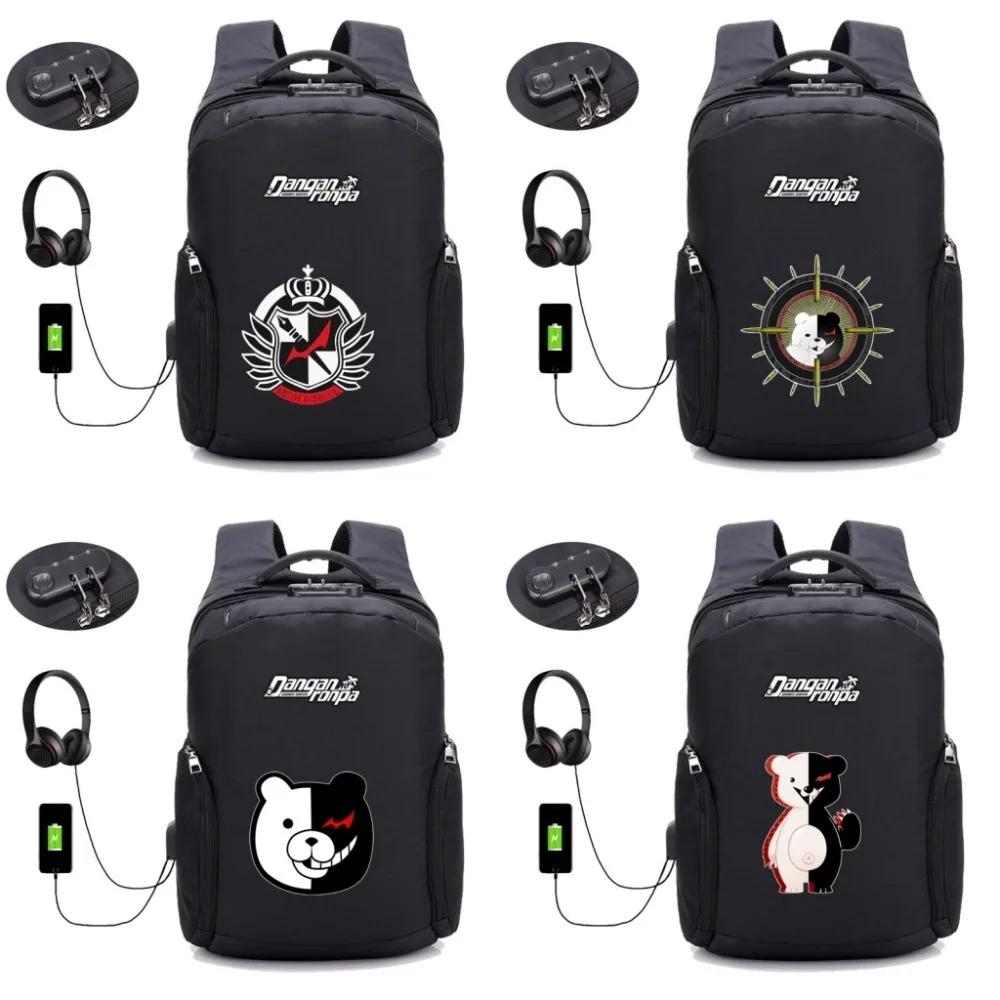 Cartoon cut Danganronpa package boy girl Laptop Travel bag USB charging Anti thief waterproof Children school book kanpsack
Cartoon cut Danganronpa package boy girl Laptop Travel bag USB charging Anti thief waterproof Children school book kanpsack