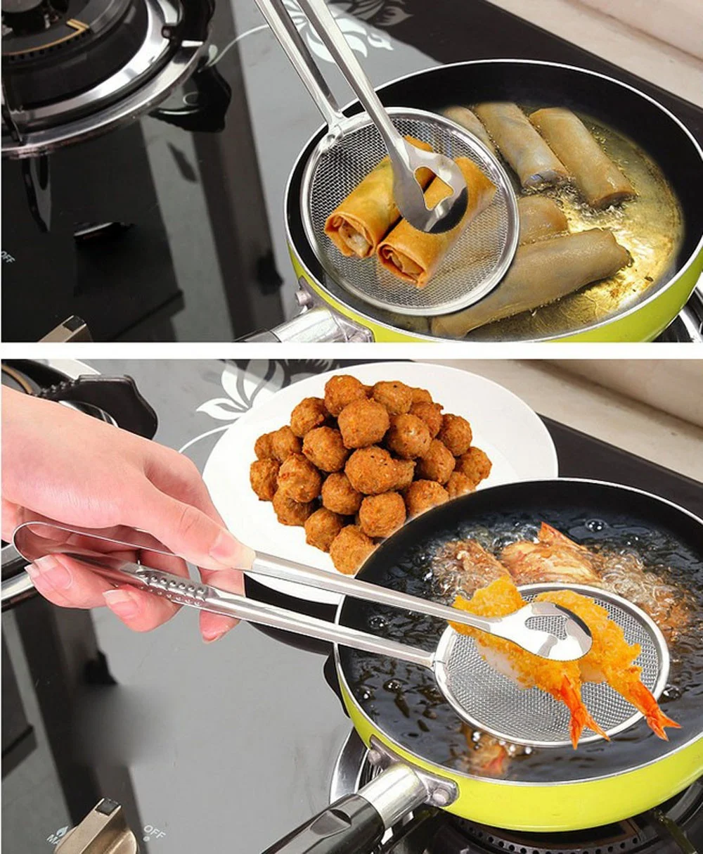 Multi-functional Filter Spoon With Clip Food Kitchen Oil-Frying Salad BBQ Filter Stainless Steel Clamp Strainer Kitchen Tools
Multi-functional Filter Spoon With Clip Food Kitchen Oil-Frying Salad BBQ Filter Stainless Steel Clamp Strainer Kitchen Tools