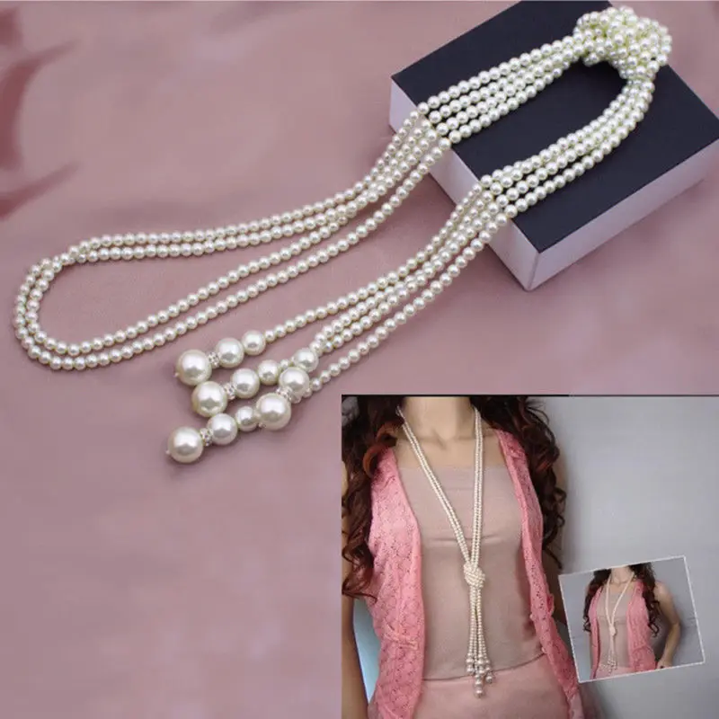 Fashion Freshwater Pearl White Drop Pearl Necklace Beaded Long Chain Rope Bead forWomen Good Gift
Fashion Freshwater Pearl White Drop Pearl Necklace Beaded Long Chain Rope Bead forWomen Good Gift