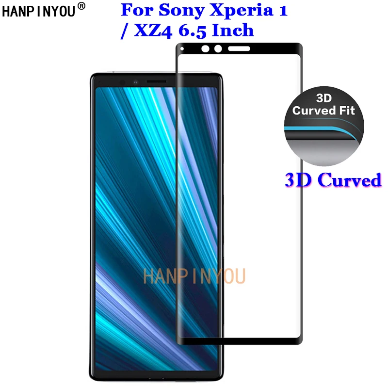 

Изогнутое закаленное стекло 9H с полным 3D покрытием для Sony Xperia 1 / XZ4 6,5 ", Защитная пленка для экрана премиум-класса