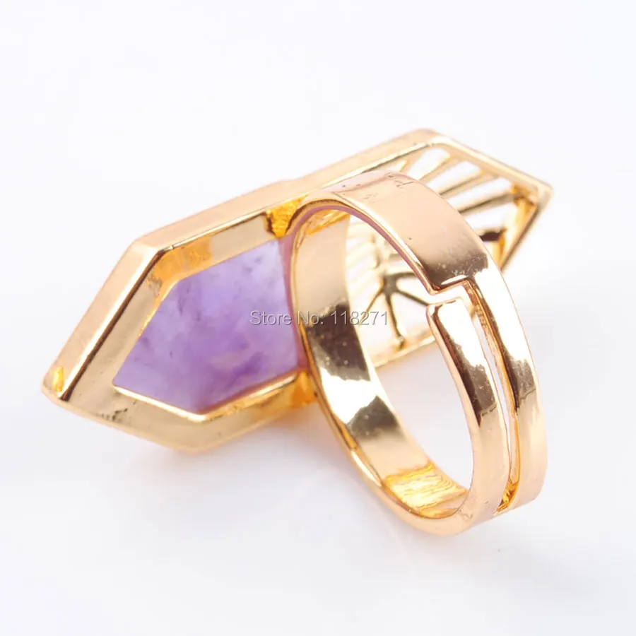 WOJIAER Natural Amethysts Gem Stone Gold Color Reiki Chakra Adjustable Ring US6~10 Men Women Jewelry PX3002
WOJIAER Natural Amethysts Gem Stone Gold Color Reiki Chakra Adjustable Ring US6~10 Men Women Jewelry PX3002