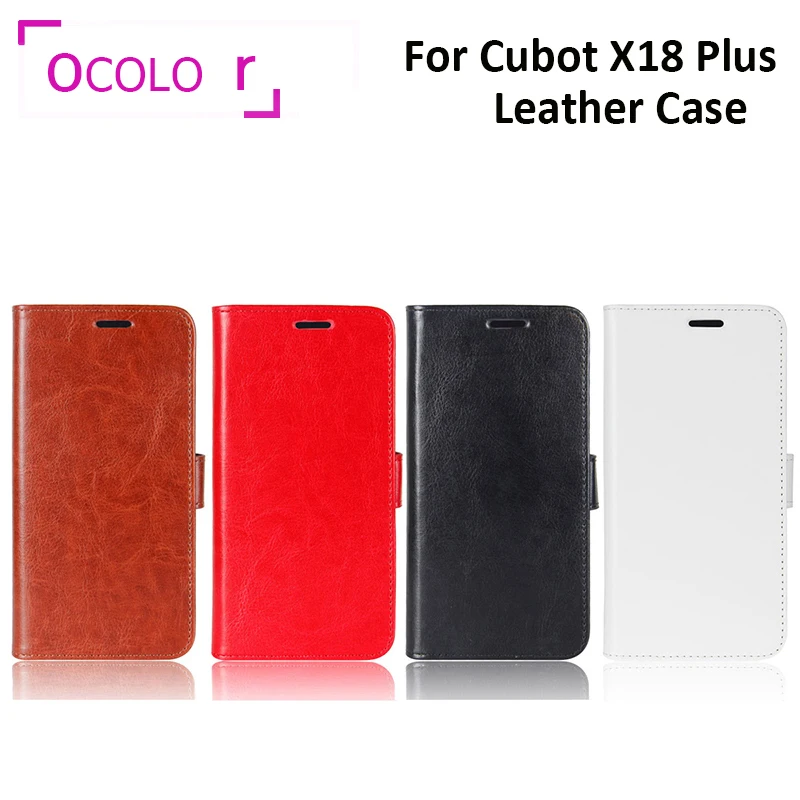 Ocolor роскошный флип чехол для Cubot X18 Plus кожаный Мягкий силиконовый кошелек + чехлы