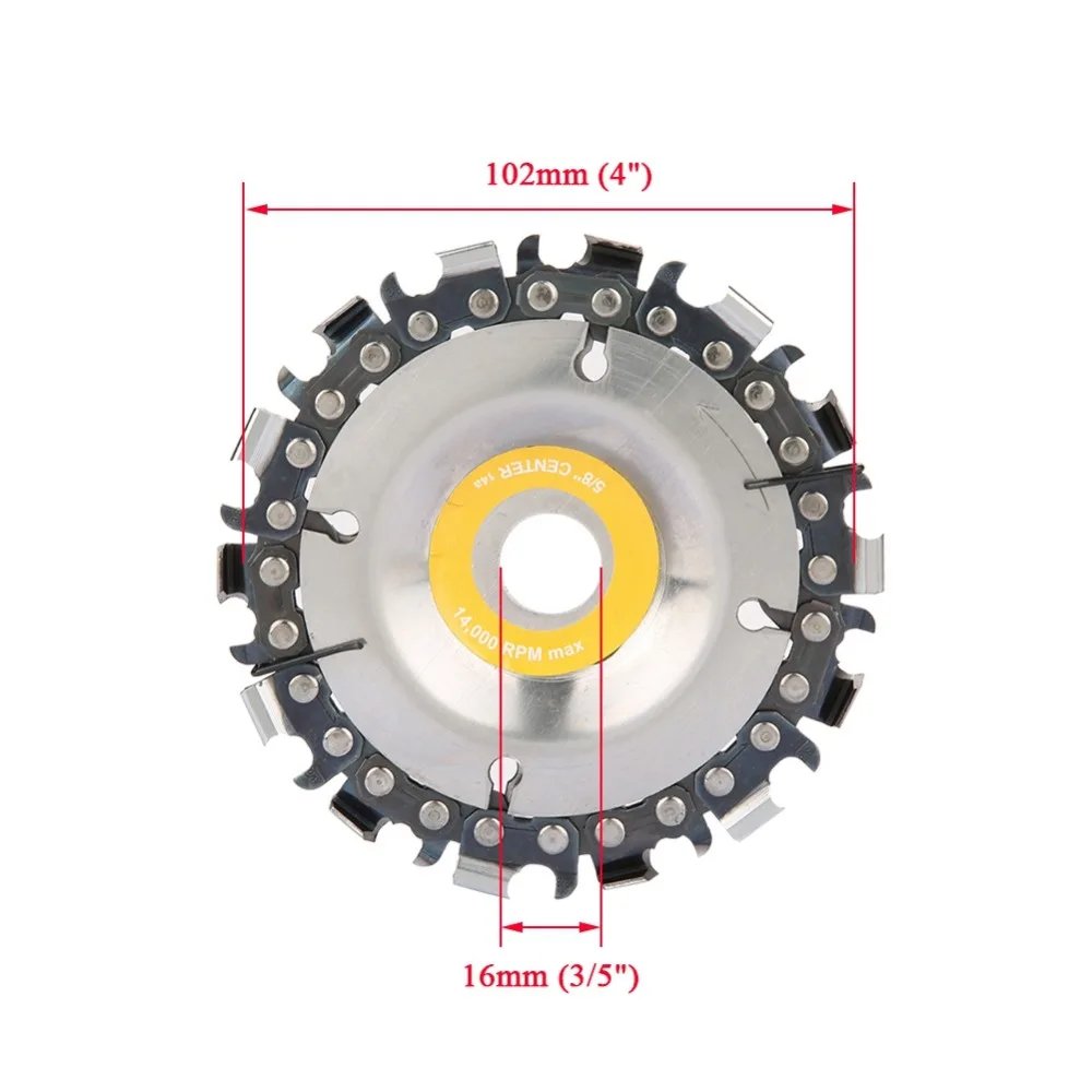 ANENG 4" 14 Tooth Chain Disc Woodworking Chain Wheel For 100/115mm Angle Grinder
ANENG 4" 14 Tooth Chain Disc Woodworking Chain Wheel For 100/115mm Angle Grinder