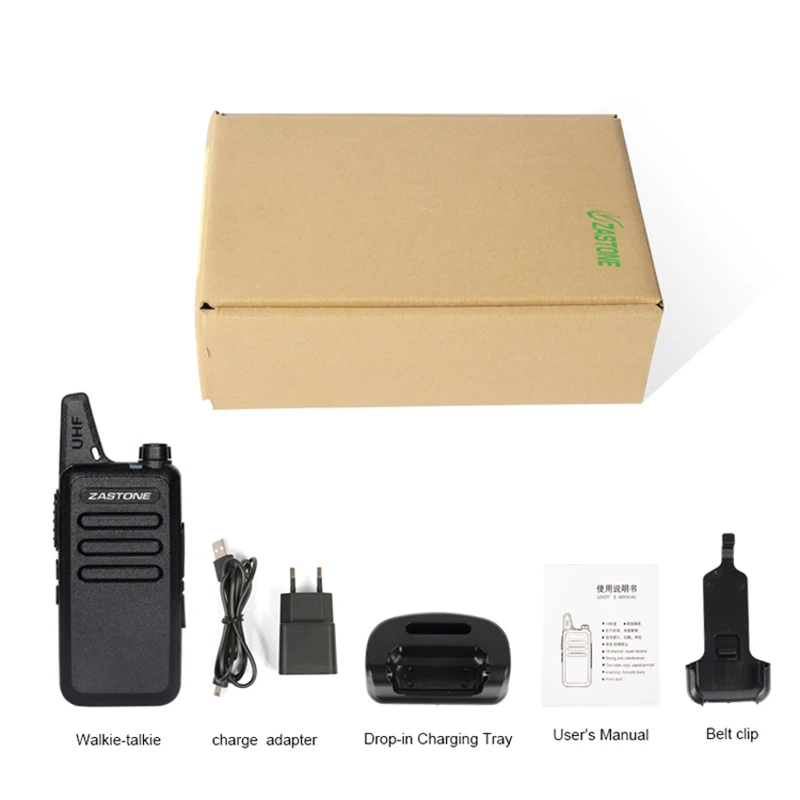 

2PCS Zastone X6 Mini Walkie Talkie Headset 400-470Mhz Frequency UHF Handheld Radio Intercom Two-Way Radio Security Equipment