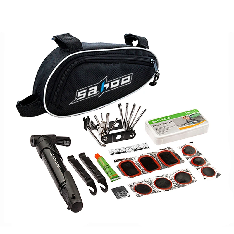 SAHOO MIX in 1 Bicycle Tire repair Tools Bike Repair Kit Set with Pouch Pump Bicycle Accessories Mountain Screwdriver Tool
SAHOO MIX in 1 Bicycle Tire repair Tools Bike Repair Kit Set with Pouch Pump Bicycle Accessories Mountain Screwdriver Tool