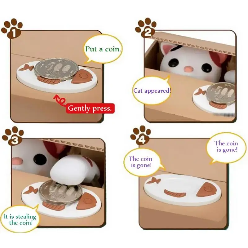 Automated Cat Steal Money Bank Electric Panda Piggy Bank Stole Coin Moneybox Ornament Tool Children Toys Gifts Money Saving Box
Automated Cat Steal Money Bank Electric Panda Piggy Bank Stole Coin Moneybox Ornament Tool Children Toys Gifts Money Saving Box