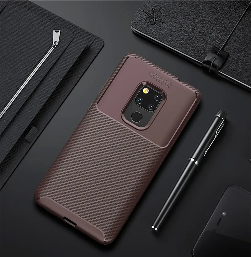 Чехол для Huawei Mate20 Mate 20pro матовый Мягкий Силиконовый ТПУ чехол из углеродного