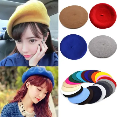 Fashion Autumn Winter Berets Vintage Women Wool Warm Plain Beret Beanie Hat Cap Casual Lady Beret
Fashion Autumn Winter Berets Vintage Women Wool Warm Plain Beret Beanie Hat Cap Casual Lady Beret
