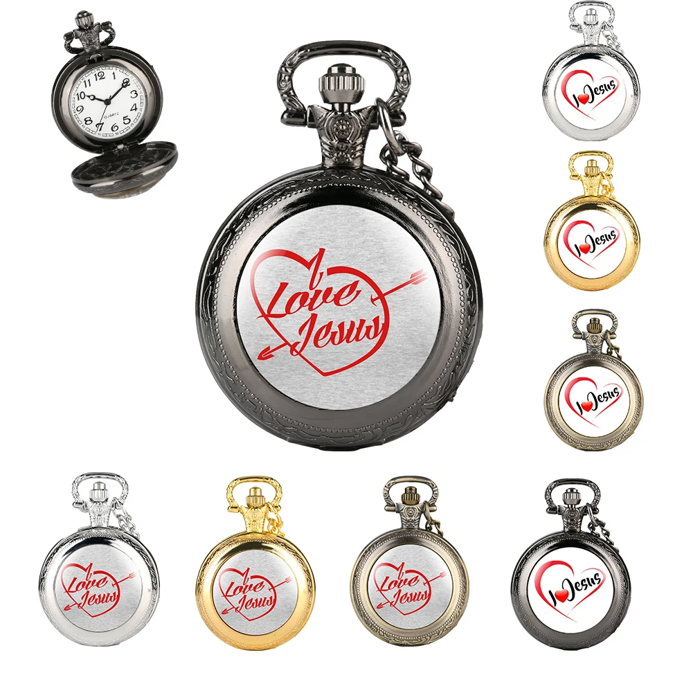 Novel I Love Jesus Series Pocket Watch for Men Women Quartz Pocket Watches for Male Female Unisex Pendant Watch Necklace Chain
Novel I Love Jesus Series Pocket Watch for Men Women Quartz Pocket Watches for Male Female Unisex Pendant Watch Necklace Chain