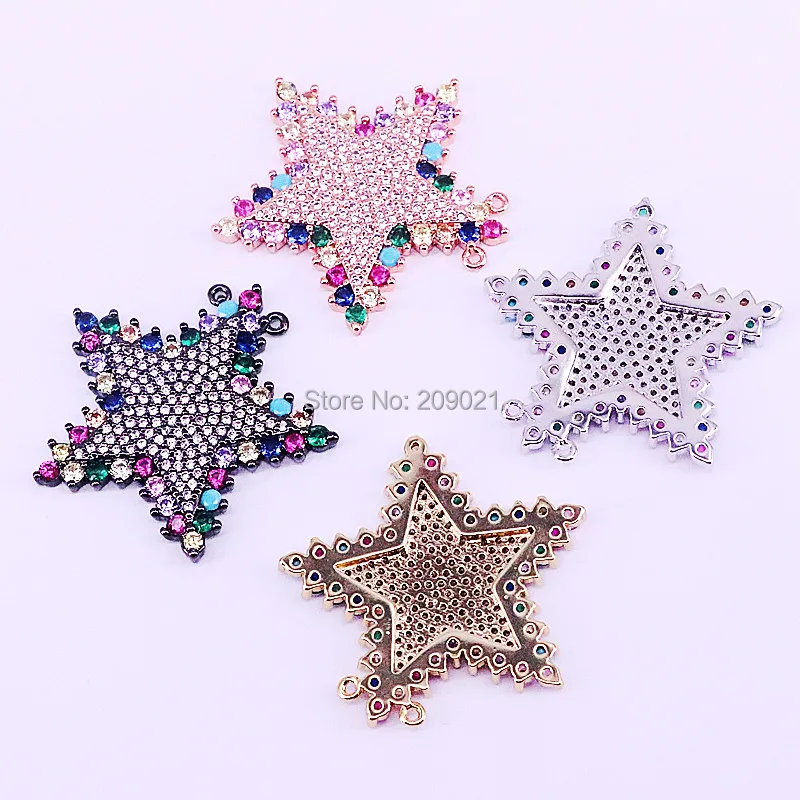 5Pcs Shiny Rainbow Cubic Zirconia Cz Micro Pave Star Charm Necklace Pendant for Women Jewelry
5Pcs Shiny Rainbow Cubic Zirconia Cz Micro Pave Star Charm Necklace Pendant for Women Jewelry