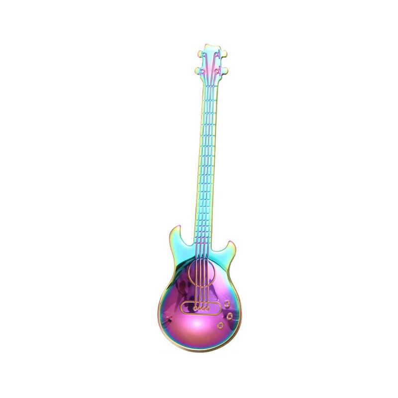 Многофункциональная Радужная гитара в форме кофе оригинальная фотография ложка