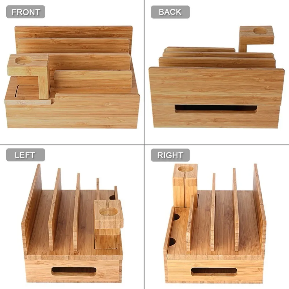 Бамбуковый деревянный зарядная док станция мобильный телефон стенд Зарядное