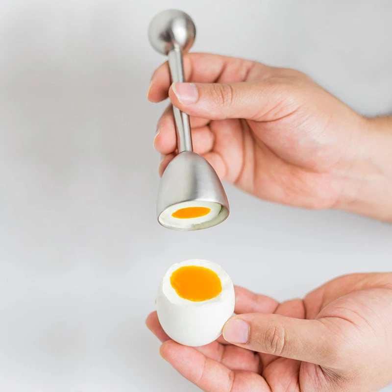 1pc Stainless Steel Boiled Egg Topper Creative Egg Slicer Long Handle Egg Opener Cup Built-in Spring Device Practical Egg
1pc Stainless Steel Boiled Egg Topper Creative Egg Slicer Long Handle Egg Opener Cup Built-in Spring Device Practical Egg