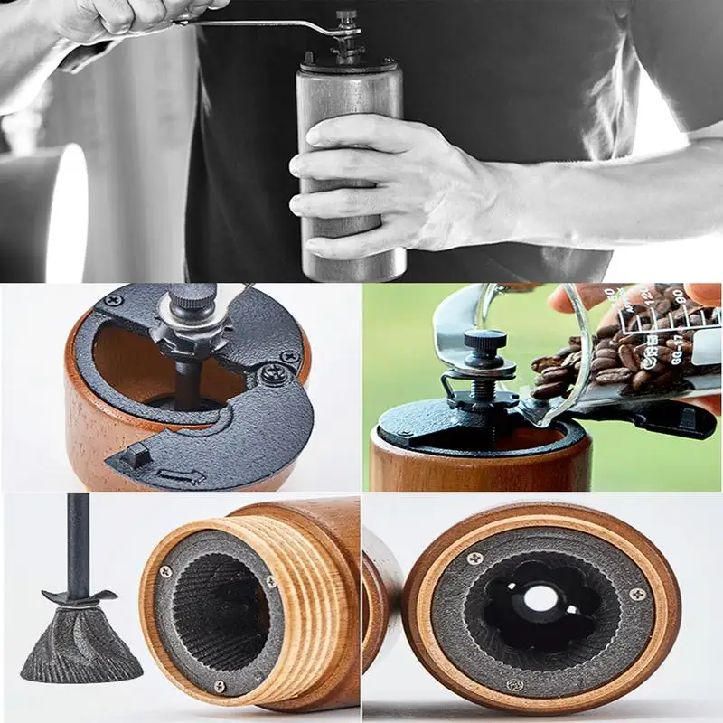 Coffee Bean Grinder Wooden Labor-Saving Manual Coffee Grinder With Cast Iron Grinding Movement Home Tools 
Coffee Bean Grinder Wooden Labor-Saving Manual Coffee Grinder With Cast Iron Grinding Movement Home Tools