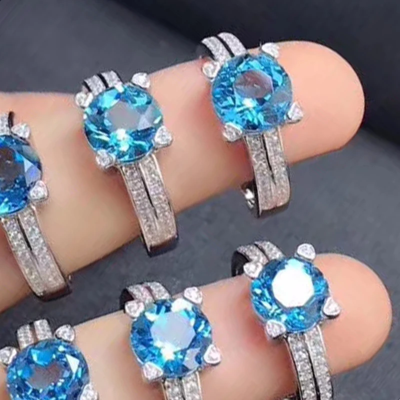 CoLife Jewelry Topaz Silver Ring for Engagement 8mm Round Brilliant Topaz Ring Natural Topaz 925 Silver Jewelry Gift for Woman
CoLife Jewelry Topaz Silver Ring for Engagement 8mm Round Brilliant Topaz Ring Natural Topaz 925 Silver Jewelry Gift for Woman